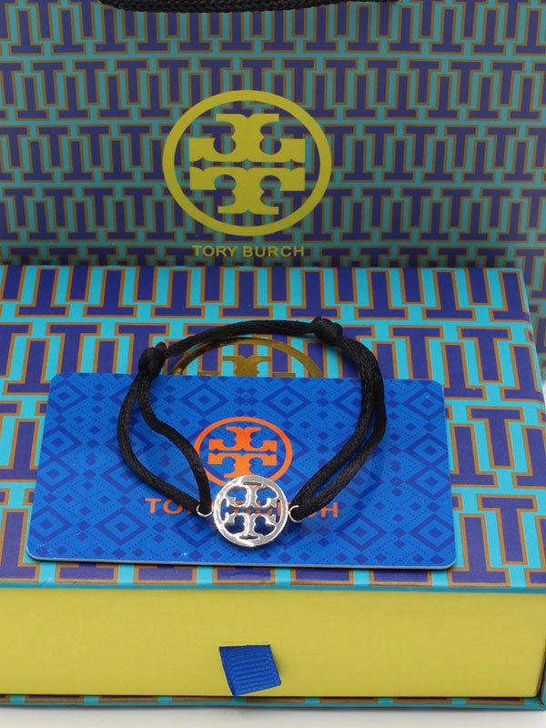 اساور توري بورش خيط اسود اسواره tory burch فضي