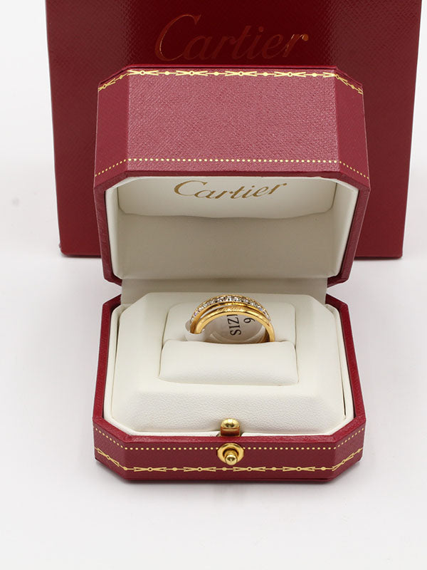 خاتم كارتير توينز كيرف زركون خواتم CARTIER ذهبي 6