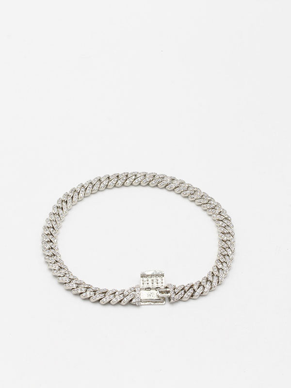 سوارة فل زركون فضي اسواره دبدوب