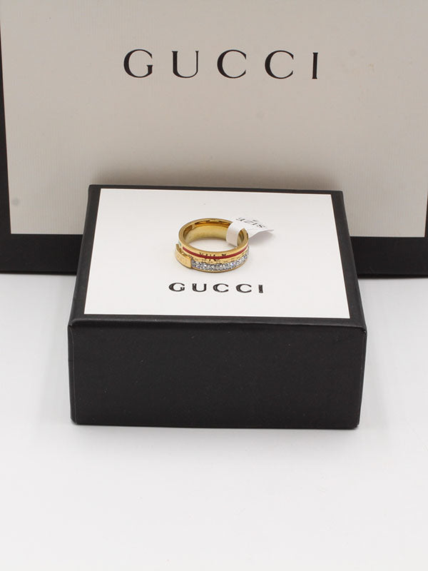 خاتم قوتشي زركون لوقو ملون خواتم gucci