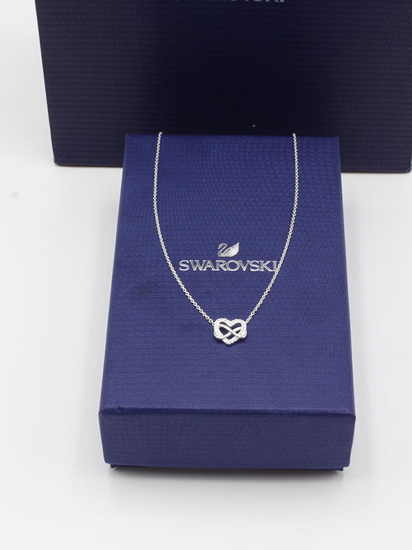 سلسال سواروفسكي هارت ابيض سلسال Swarovski
