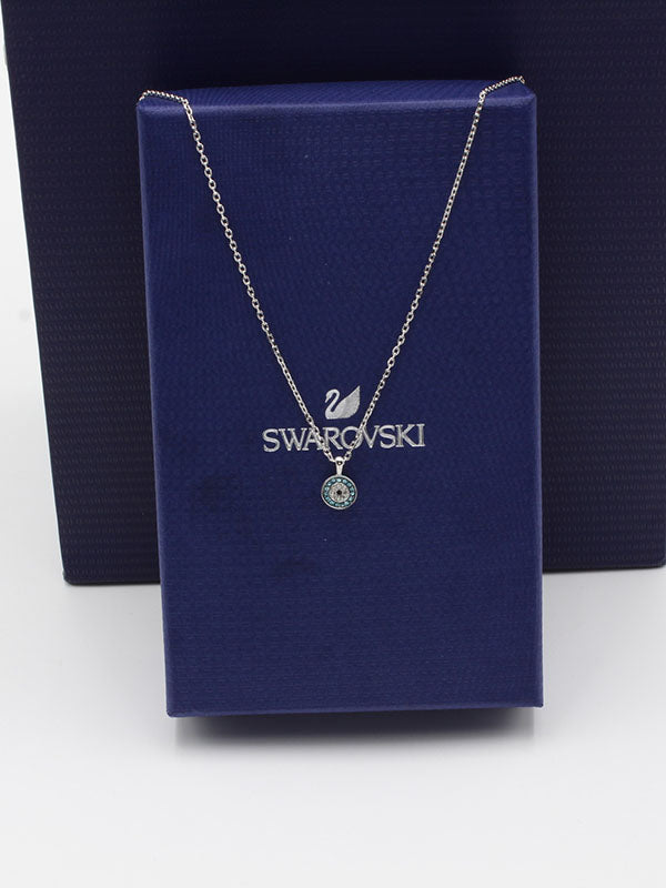 سلسال سواروفسكي سيركلز صغير سلسال Swarovski فضي