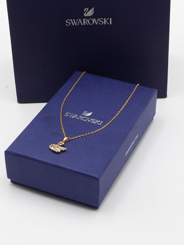 سلسال سواروفسكي سوان كيوبك سلسال Swarovski ذهبي