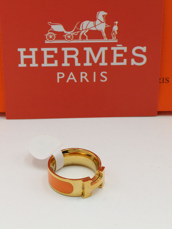 خاتم هيرمز خواتم HERMES برتقالي ذهبي 6