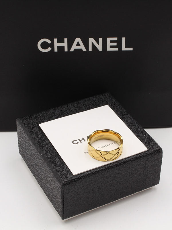 دبلة خاتم شانيل لوقو خواتم chanel
