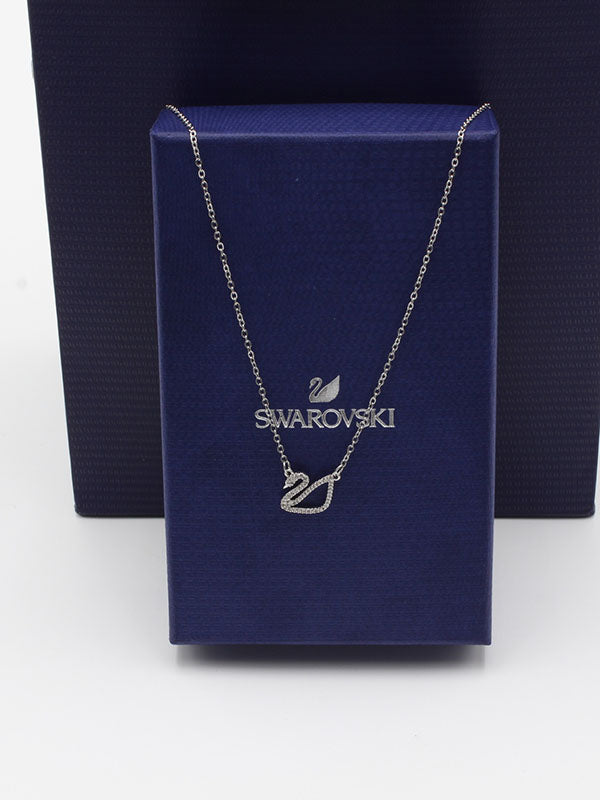 سلسال سواروفسكي امبتي فضي سلسال Swarovski فضي