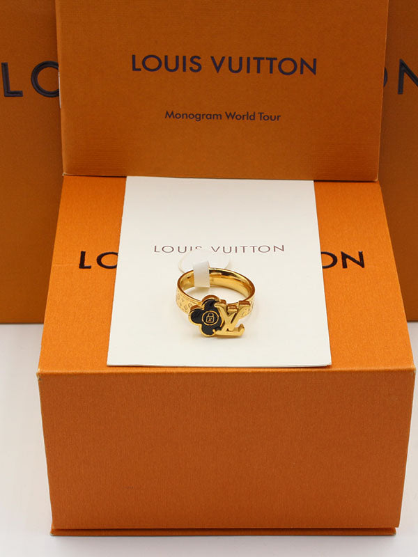 خاتم لويس فيتون ورده بنية خواتم louis vuitton