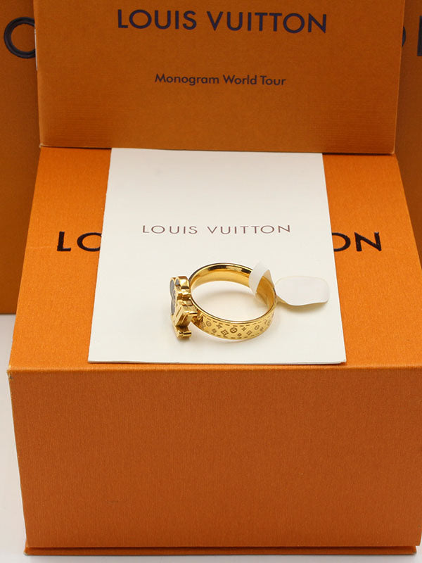 خاتم لويس فيتون ورده بنية خواتم louis vuitton