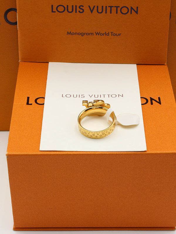 خاتم لويس فيتون ورده بنية خواتم louis vuitton