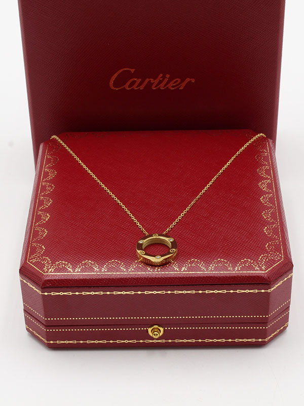 سلسال كارتير مدور صغير زركون لوقو سلسال CARTIER