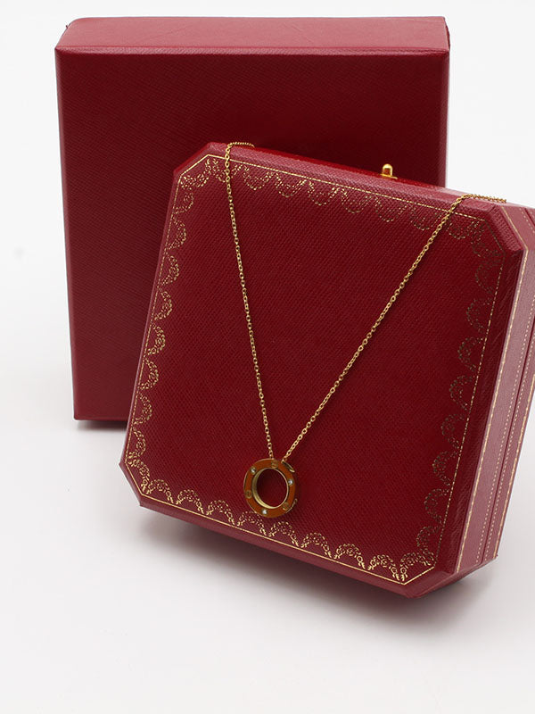سلسال كارتير مدور صغير زركون لوقو سلسال CARTIER