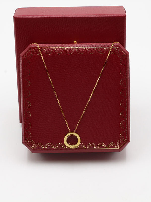 سلسال كارتير مدور صغير زركون لوقو سلسال CARTIER