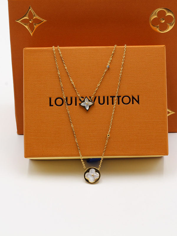 سلسال لويس فيتون دبل نيكلس سلسال louis vuitton ذهبي