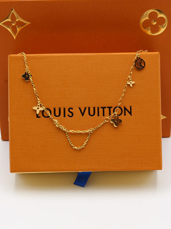 سلسال لويس فيتون بندنت لوقو سلسال louis vuitton ذهبي