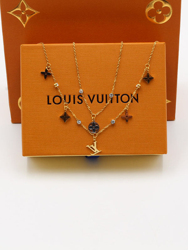سلسال لويس فيتون سمبل لوقو سلسال louis vuitton ذهبي