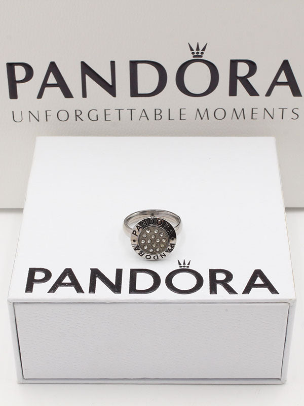 خاتم باندورا مدور زركون خواتم pandora فضي 6