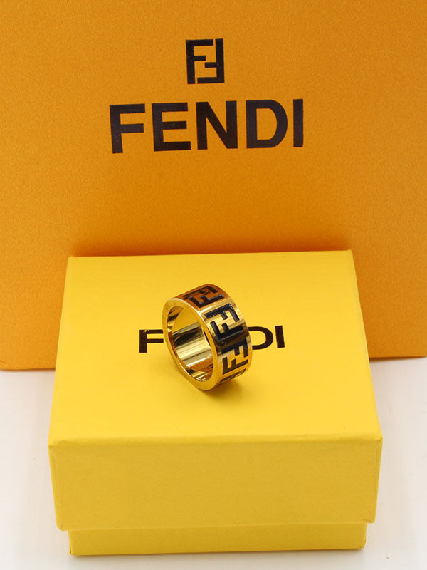 خاتم دبلة فندي عريضه خواتم fendi
