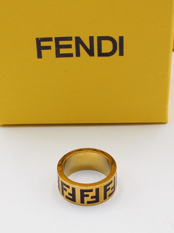 خاتم دبلة فندي عريضه خواتم fendi