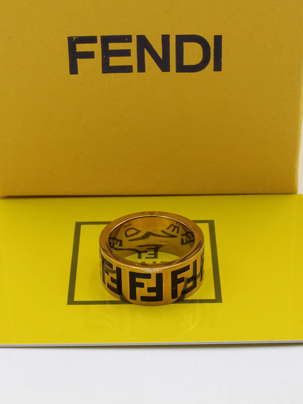 خاتم دبلة فندي عريضه خواتم fendi