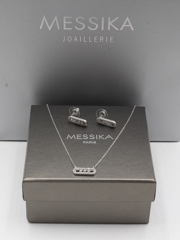 طقم ميسيكا ناعم زركون صغير 2 قطع اطقم messika