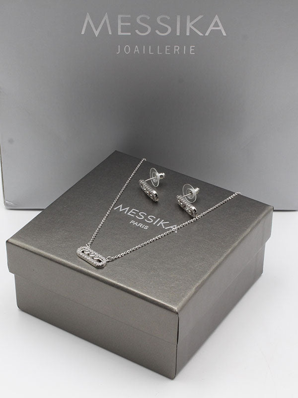طقم ميسيكا ناعم زركون صغير 2 قطع اطقم messika