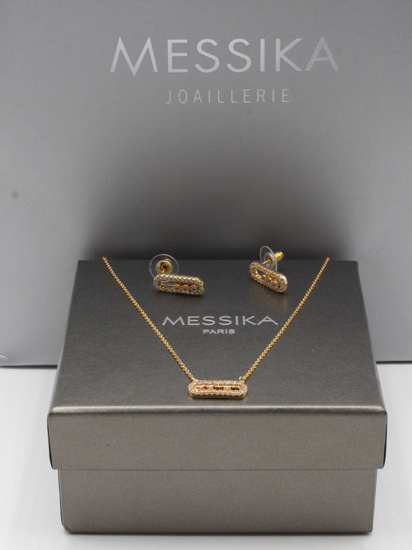 طقم ميسيكا ناعم زركون صغير 2 قطع اطقم messika