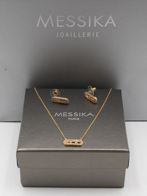 طقم ميسيكا ناعم زركون صغير 2 قطع اطقم messika