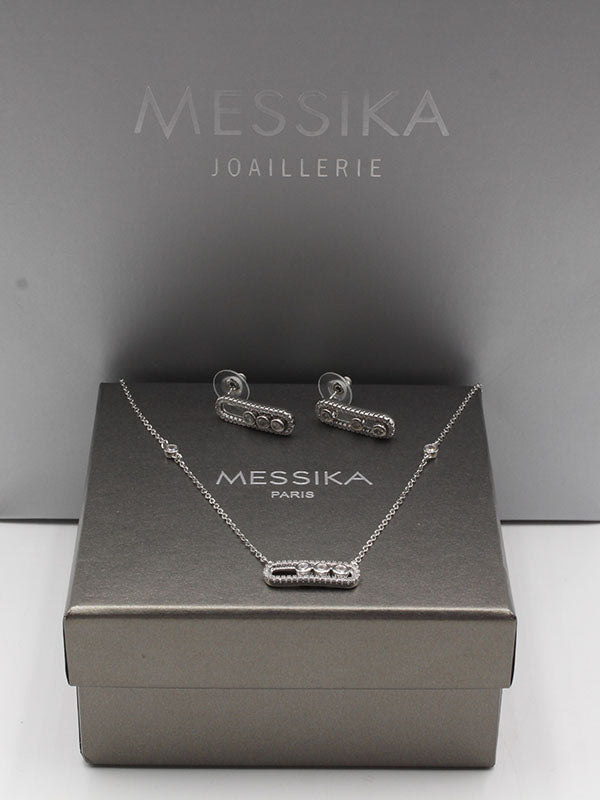 طقم ميسيكا ناعم زركون وسط 2 قطع اطقم messika