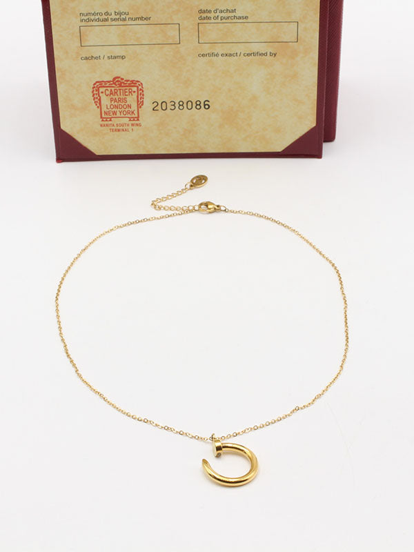 سلسال كارتير مسمار ستون وسط سلسال CARTIER ذهبي
