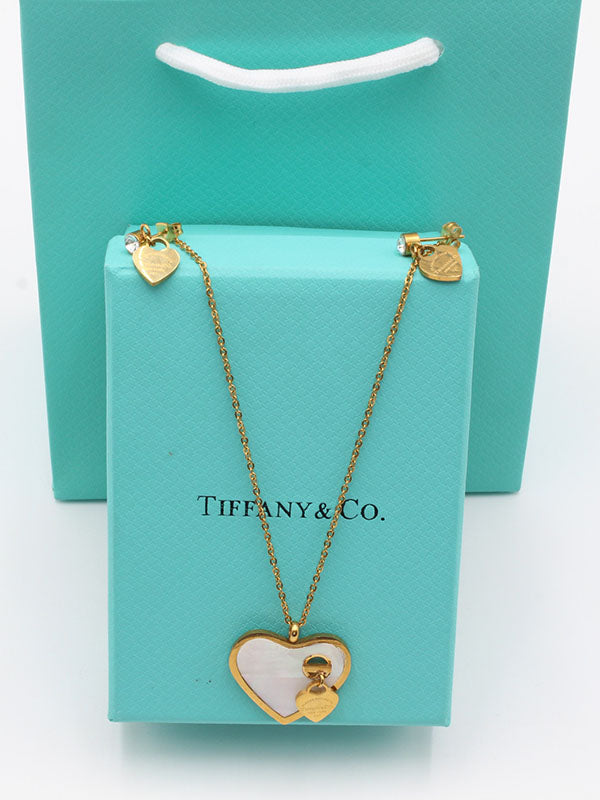 طقم تيفاني هارت 2 قطع اطقم tiffany ذهبي