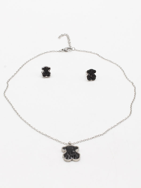 طقم توس ناعم 2 قطع اطقم دبدوب فضي