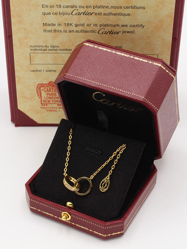 سلسال كارتير زركون بيضاوي ذهبي لوقو سلسال CARTIER