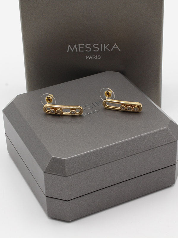 حلق ميسيكا كبير ميتال حلق messika ذهبي