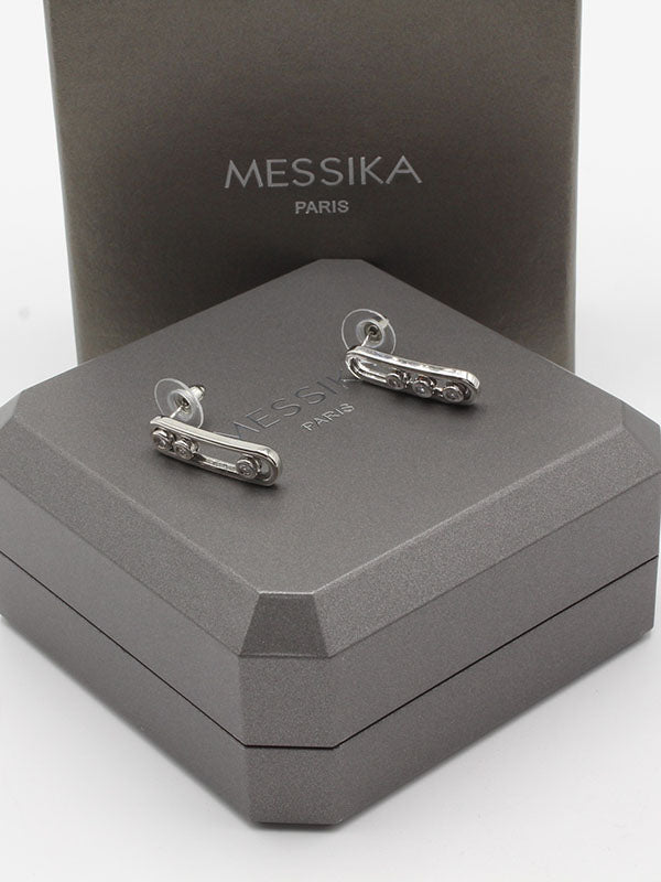 حلق ميسيكا كبير ميتال حلق messika فضي