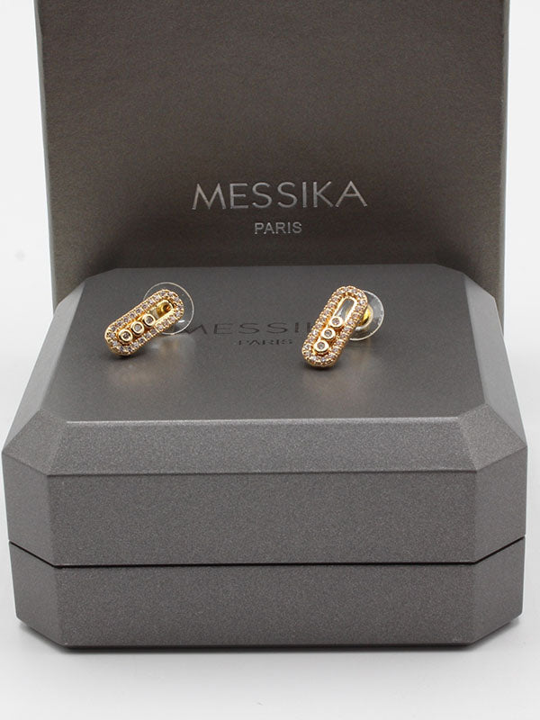 حلق ميسيكا صغير زركون ستون حلق messika
