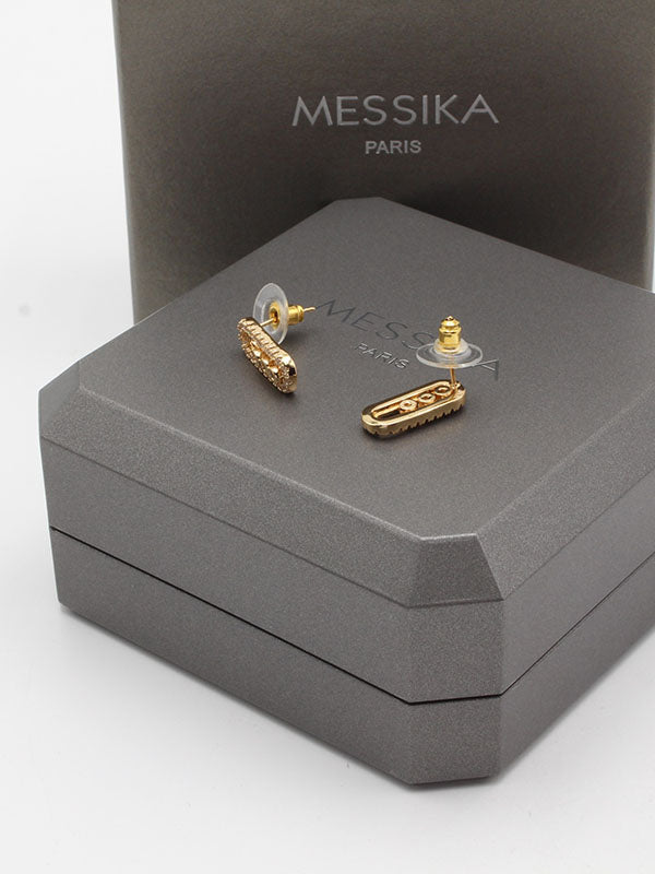 حلق ميسيكا صغير زركون ستون حلق messika