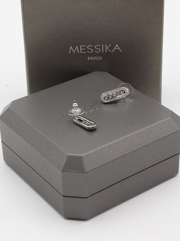 حلق ميسيكا صغير زركون ستون حلق messika