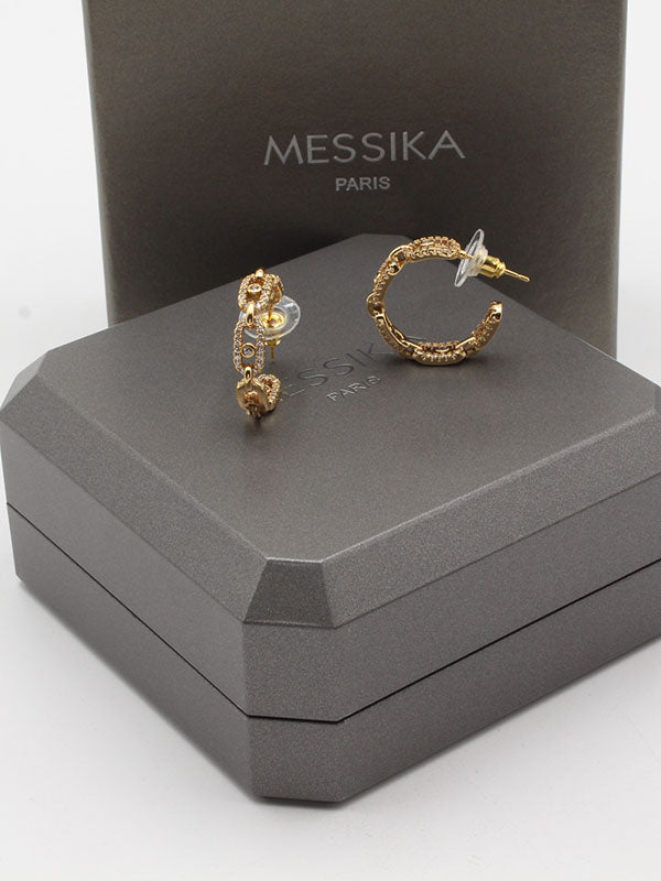 حلق ميسيكا سيركل زركون حلق messika ذهبي