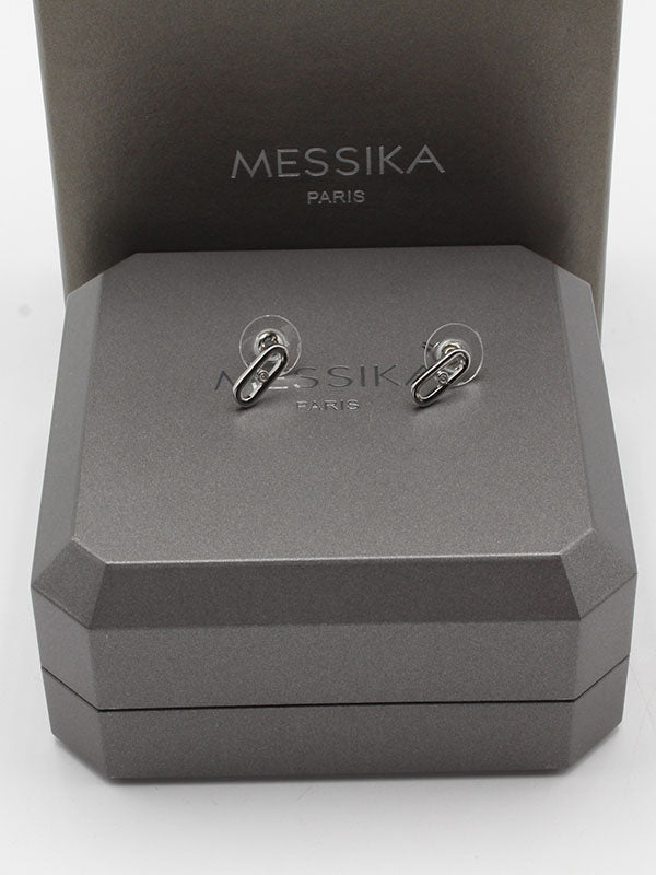 حلق ميسيكا صغير ميتال حلق messika فضي