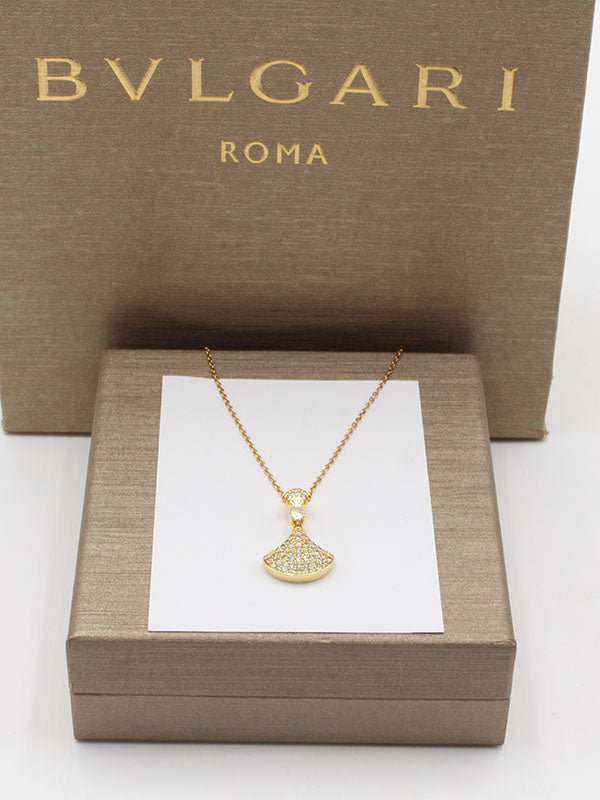 سلسال بولغاري زركون ريقيلور سلسال bvlgari ذهبي