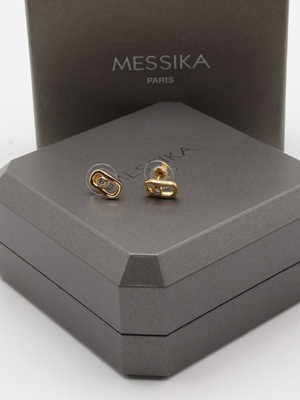 حلق ميسيكا صغير ناعم ميتال حلق messika