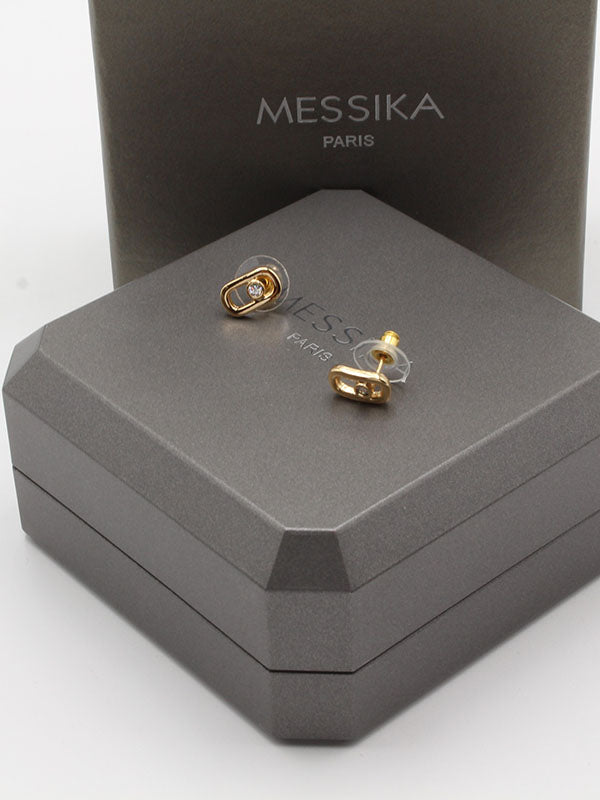 حلق ميسيكا صغير ناعم ميتال حلق messika ذهبي