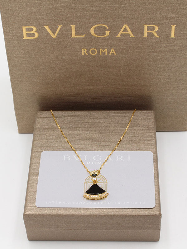 سلسال بولغاري حجر طبيعي ستونز سلسال bvlgari اسود ذهبي