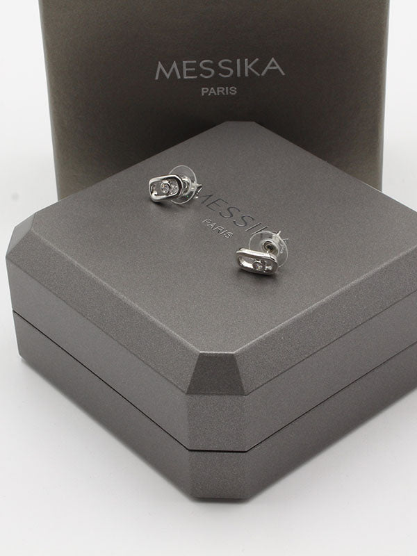 حلق ميسيكا صغير ناعم ميتال حلق messika فضي