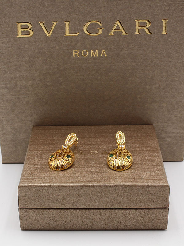 حلق بولغاري سنيك ذهبي وفضي حلق bvlgari