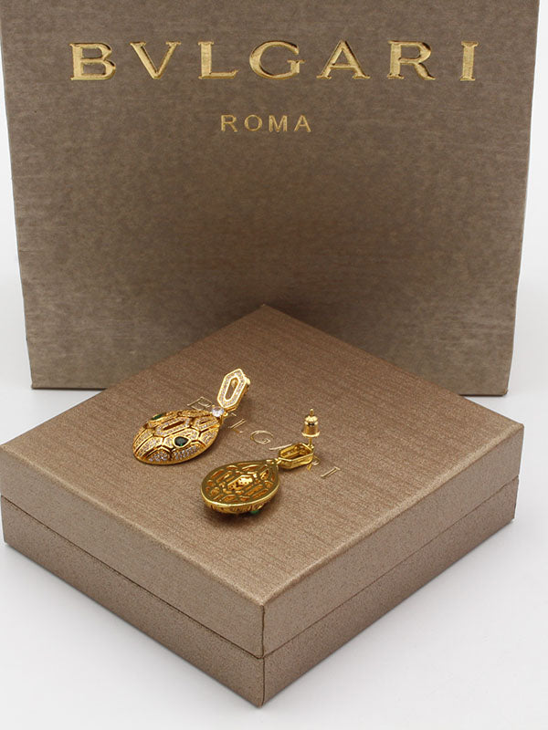 حلق بولغاري سنيك ذهبي وفضي حلق bvlgari