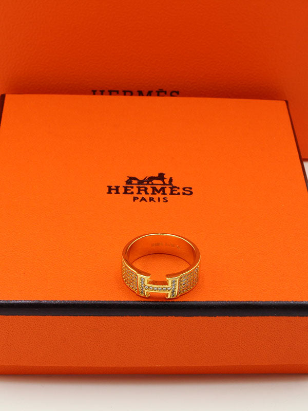 خاتم هيرمز زركون H لوقو خواتم HERMES