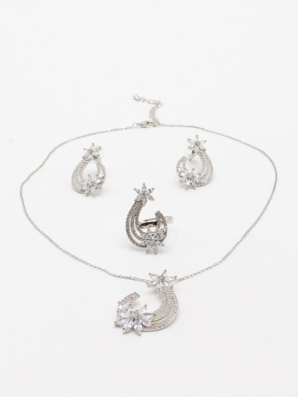 طقم ناعم زركون سهره 3 قطع اطقم jewel