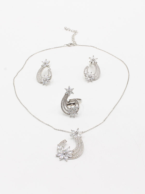 طقم ناعم زركون سهره 3 قطع اطقم jewel