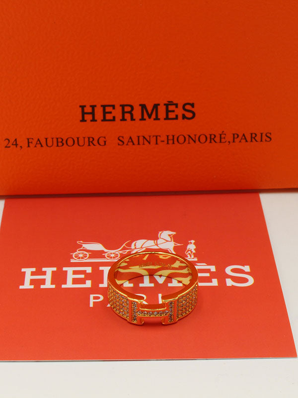 خاتم هيرمز زركون H لوقو خواتم HERMES